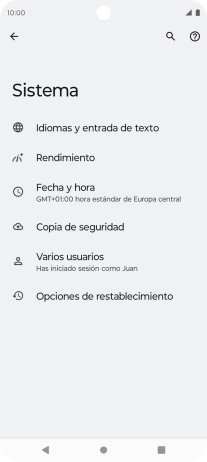 Pulsa Opciones de restablecimiento.