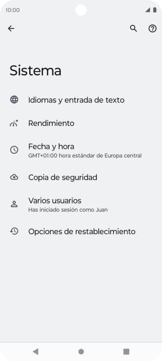 Pulsa Opciones de restablecimiento.
