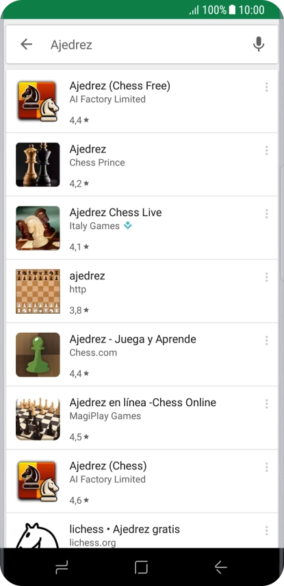 Pulsa la app deseada.