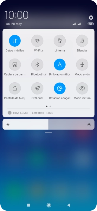 Pulsa Modo avión para activar o desactivar la función.