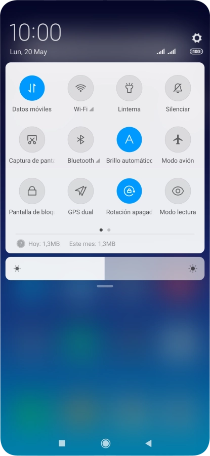 Pulsa Modo avión para activar o desactivar la función.