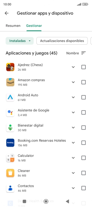 Pulsa la app deseada.