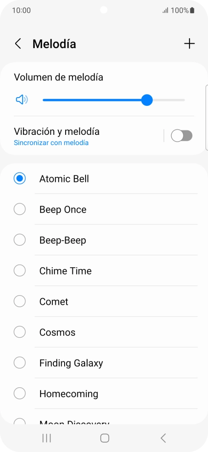 Pulsa los timbres de llamada deseados para escucharlos.