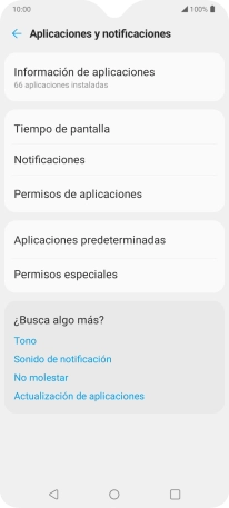 Pulsa Información de aplicaciones.