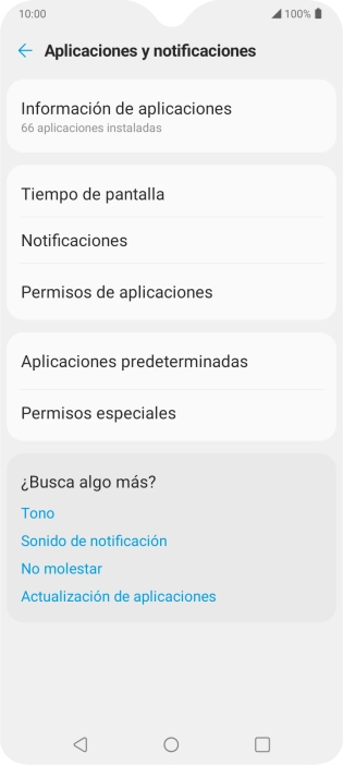 Pulsa Información de aplicaciones.