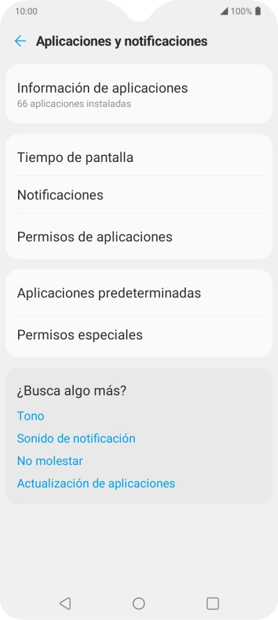 Pulsa Información de aplicaciones.