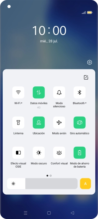 Pulsa la tecla de inicio para terminar y regresar a la pantalla de inicio.
