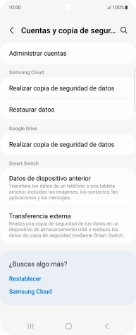 Pulsa Administrar cuentas.