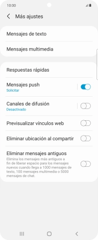 Pulsa Mensajes de texto.