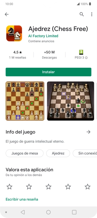 Pulsa Instalar y sigue las indicaciones de la pantalla para instalar la app.