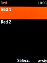 Selecciona la red deseada.