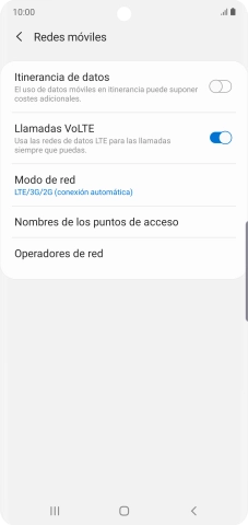 Pulsa Nombres de los puntos de acceso.