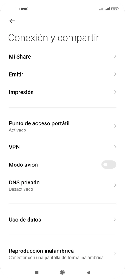 Pulsa Uso de datos.