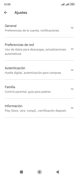 Pulsa Preferencias de red.
