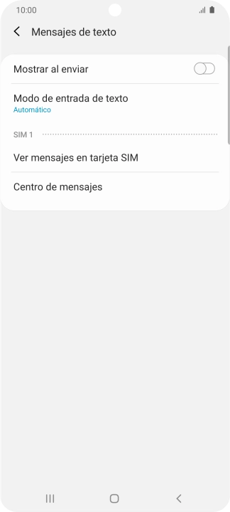 Pulsa Centro de mensajes.