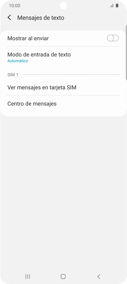 Pulsa Centro de mensajes.