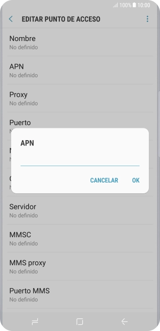 Introduce airtelwap.es y pulsa OK.