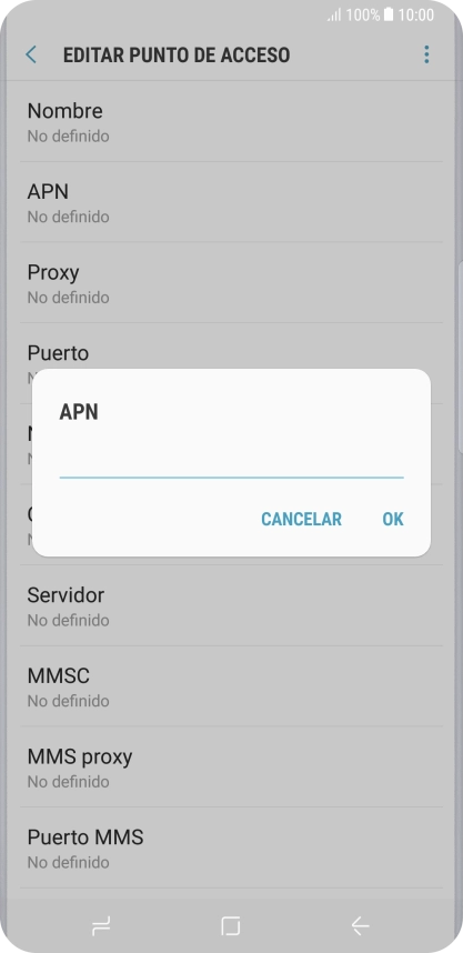 Introduce airtelwap.es y pulsa OK.