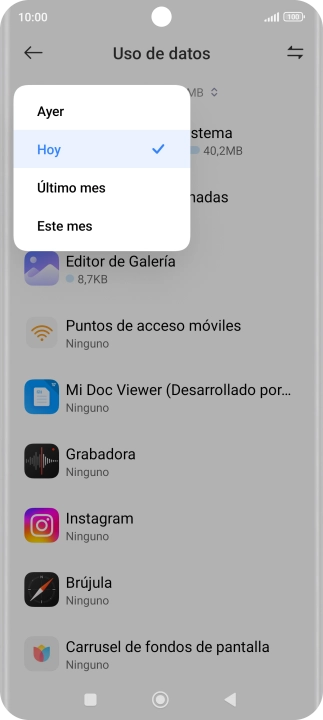 Pulsa el ajuste deseado.