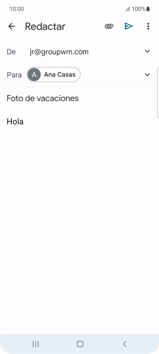 Pulsa el icono de anexos.