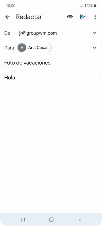 Pulsa el icono de anexos.