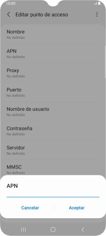 Introduce airtelwap.es y pulsa Aceptar.