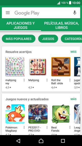 Pulsa en el campo de búsqueda.