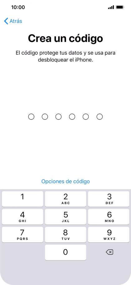 Pulsa Opciones de código.