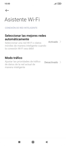 Pulsa Seleccionar las mejores redes automáticamente.