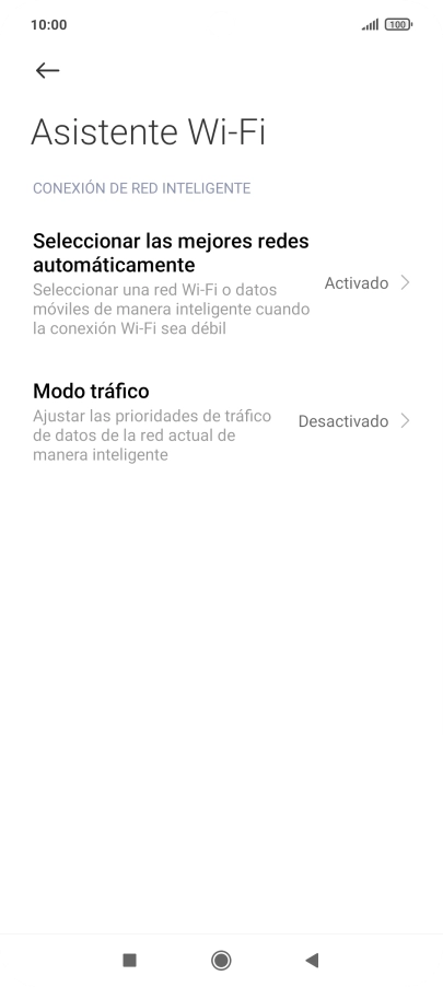 Pulsa Seleccionar las mejores redes automáticamente.