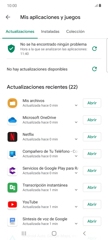 Pulsa Instaladas.