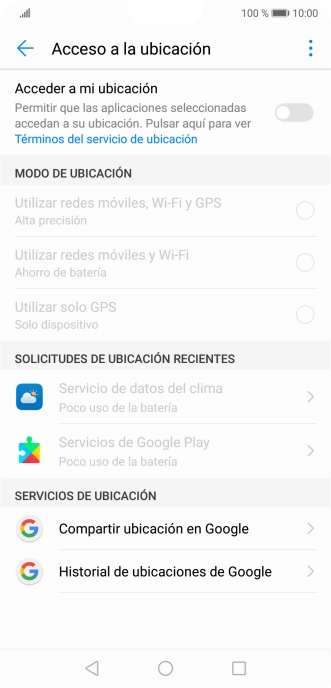 Pulsa el indicador junto a 