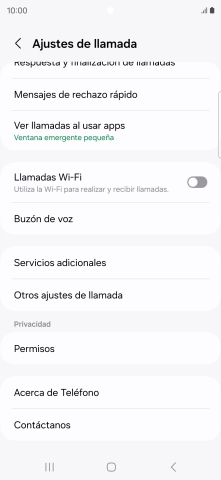 Pulsa Servicios adicionales.