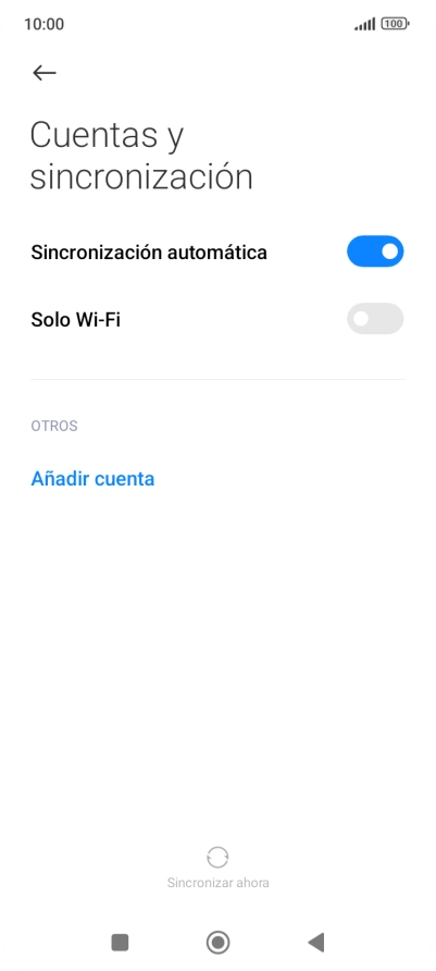 Pulsa Añadir cuenta.