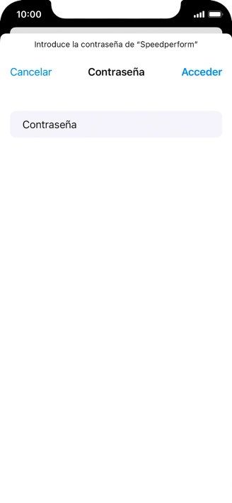 Introduce la contraseña de la red wifi y pulsa Acceder.