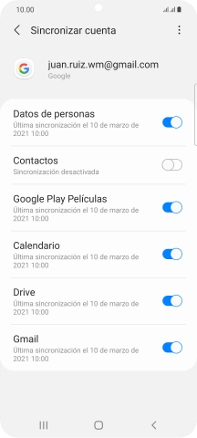 Pulsa el indicador junto a 