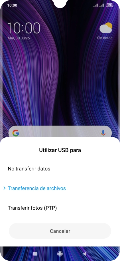 Pulsa Transferencia de archivos.