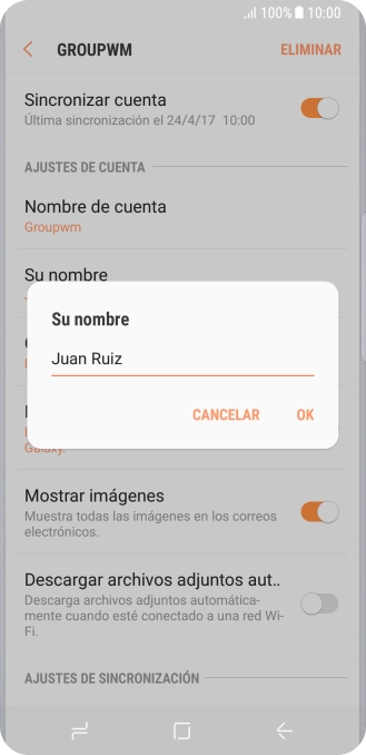 Introduce el nombre deseado y pulsa OK.