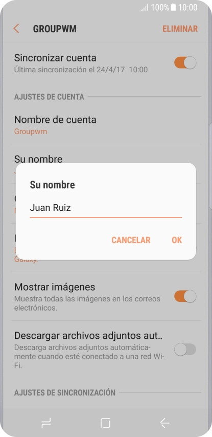 Introduce el nombre deseado y pulsa OK.