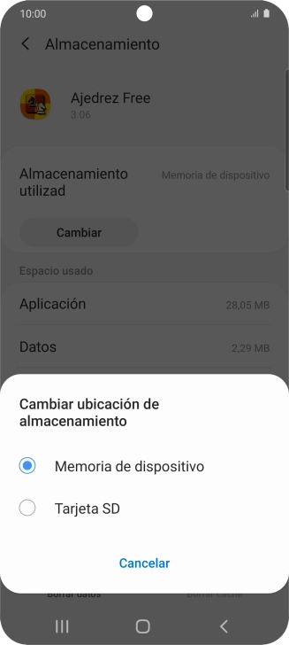 Pulsa el nombre de la tarjeta de memoria.