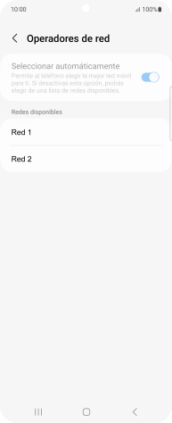 Pulsa la red deseada.