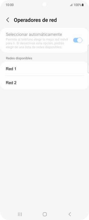 Pulsa la red deseada.