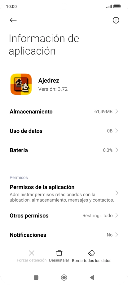 Pulsa la tecla de inicio para terminar y regresar a la pantalla de inicio.