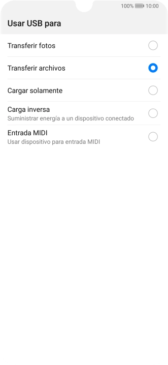 Pulsa Transferir archivos.