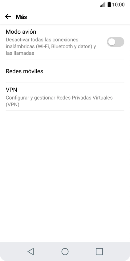 Pulsa Redes móviles.