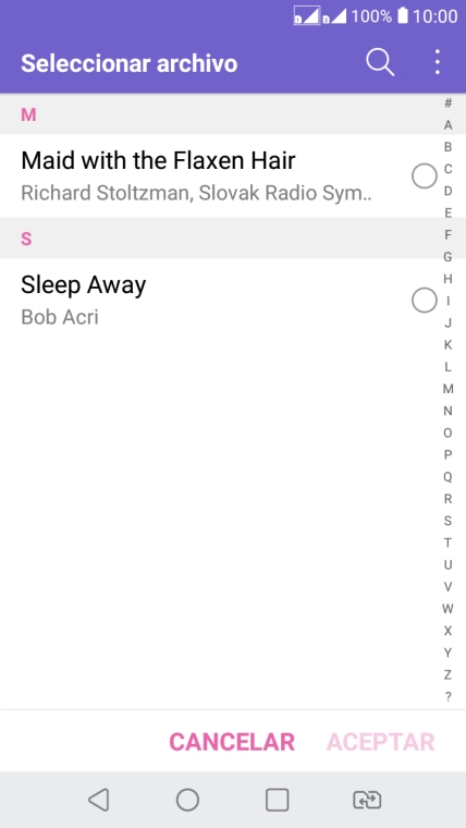 Pulsa los timbres de llamada deseados para escucharlos.