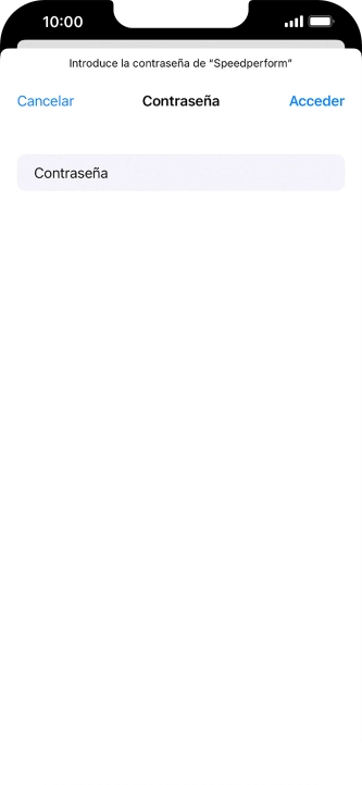 Introduce la contraseña de la red wifi y pulsa Acceder.