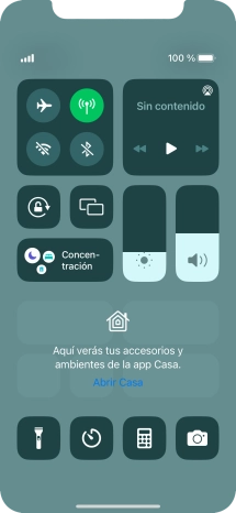 Pulsa el icono de modo de avión para activar o desactivar la función.