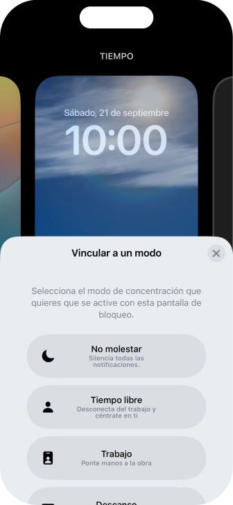 Pulsa un modo de concentración.