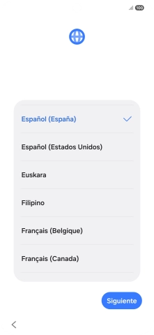 Pulsa el idioma deseado.